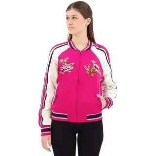 Superdry Suikajan Embroidered Bomberjacke - Bright Pink - M