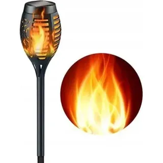 SOLAR Flammenlampe 2200mAh 96LED 76cm Gartenfackel RIESIG XXXXL