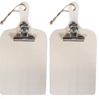 Rayher Hobby 62692000 Holz-Klemmbrett, FSC Mix Credit, 11,5x23x0,7cm, zum hä (Packung mit 2)
