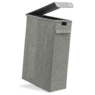 Dune Design 50L Wäschekorb mit Deckel - 20x40x60 Wäschesammler Schmal - Wäsche Nischenregal