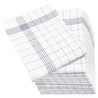 Zollner Geschirrtücher, 12er-Set, 50x70 cm, 50% Baumwolle, 50% Leinen, Grau , Textil , 50x70 cm , Oeko-Tex® Standard 100 , Heimtextilien, Geschirrtücher & Schürzen, Geschirrtücher