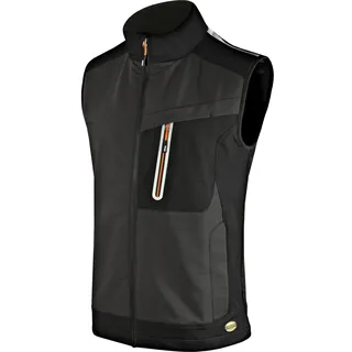 Diadora Utility Tech Carbon, Workwear Weste Unisex - Dunkelgrau/Schwarz - 3XL