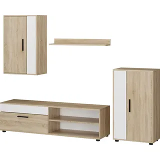 Wohnwand Vicco Berno Sonoma 4er Set, Model 41601 - Braun