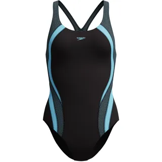 Speedo Badeanzug Damen Schwarz/Blau 40