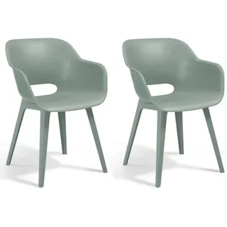 ALLIBERT Akola Gartenstuhl 55,2 x 56,7 x 84,1 cm grün 2 St.