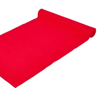 Homescapes Tischläufer rot 44/178 cm, 100% Baumwolle