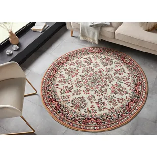 HANSE Home Teppich »Halton« rund 8 mm Höhe Kurzflor, Orient Optik, mit Bordüre, robust, pflegeleicht, gekettelt, gelb