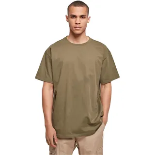 Build Your Brand Herren T-Shirt Heavy Oversize Tee, Basic T-Shirt für Männer, Oversized Fit, Baumwolle, L, Olive