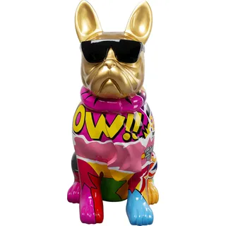 Kare Design Deko Figur Graffiti Dog, Mehrfarbig, Deko Objekt, Wohnaccessoires, Hunde, Tiermotiv, Handbemalt, 49x24x8 cm (H/B/T)