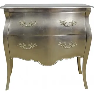 Casa Padrino Barock Kommode Silber 95 cm Schrank - Silber