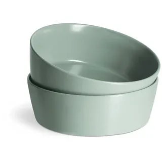 SPRINGLANE Suppenteller 2er-Set, Sweet Scandi, Mintfarbiges Geschirrservice aus New Bone Keramik, skandinavisches Design, matt