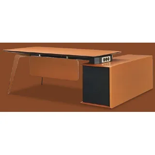 Büro Arbeit Zimmer Gruppe Set Sessel Tisch Komplett Set Möbel 2tlg Einrichtung - Braun