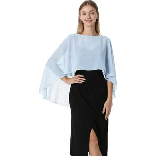 Hotshawl Damen Chiffon-umhang001 Pashmina-Schal | Leichte, klassische Capelets für Damen, weicher Überzug für Hochzeit, Brautjungfern, formeller Hals, durchsichtige Schals für