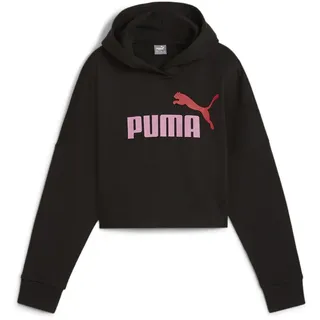 Puma ESS Logo Cropped Hoodie G, Mädchen Schweiß, PUMA Black, 671134