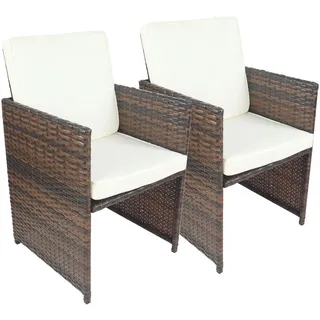 AMBIA GARDEN Raloso Gartensessel 53 x 53 x 84 cm braun 2 St.