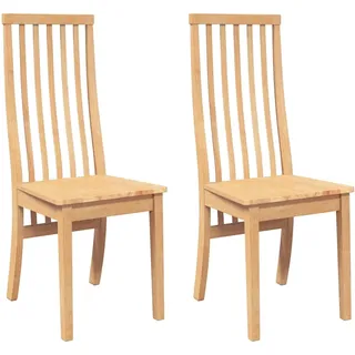 vidaXL Esszimmerstühle 2 Stk. Massivholz Gummibaum