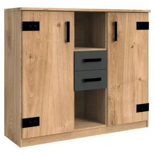 WIMEX Highboard Liverpool ¦ holzfarben ¦ Maße (cm): B: 124 H: 105 T: 41.0
