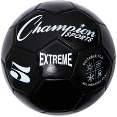 Extreme Series Soccer Ball, reguläre Größe 5 – Collegiate, Professional und League Standard-Kickbälle – jedes Wetter, weiche Haptik, maximale Luftrückhaltung – für Erwachsene, Jugendliche, schwarz