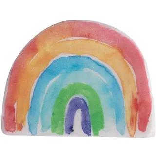Rayher Wachs-Motiv Regenbogen, 5 x 3,8 cm, bunt, 1 Stück, Verzierwachs, Wachs zum Kerzen verzieren, Kerzenwachs zum Verzieren, für Kommunionkerzen, Hochzeitskerzen, 31652990