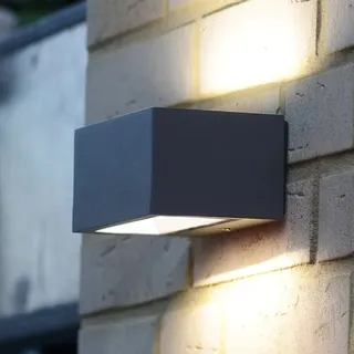Lutec Außenwandleuchte Aluminium 6,5 cm anthrazit