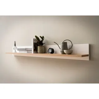 Home Affaire Wandboard Hängeregal 180 x 20 x 20 cm Weiß mit Eiche Evoke Dekor
