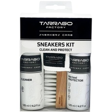 Sneakers Care Kit | Reinigungsset für Schuhe | 1 Reiniger und 1 Protektor | Spezialbürste für Sneakers + 1 Microfasertuch