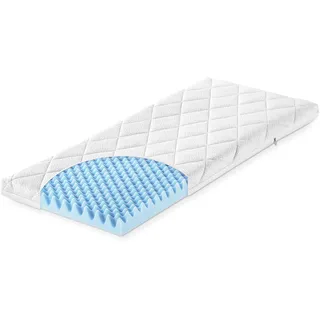 Babymatratze JULIUS ZÖLLNER "Dr. Lübbe Air Plus", Baby, Gr. flexibel (0 kg - 65 kg), 5cm, Baumwoll Bezug, Material oben: Baumwolle,Polyester,Polyamid Material unten: Baumwolle,Polyester,Polyamid, B/L: 40cm x 90cm, 1 Stk., weiß (weiß, neutral), Bezug: 36% Baumwolle, 34% Polyamid, 30% Polyester, Matratzen Babymatratze, Matratze für die Wiege, Größe: 40x90 cm