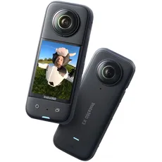 Insta360 X3 - Wasserdichte 360°-Actionkamera mit 1/2"-Sensor, 5,7K 360°, 72MP 360°-Fotos, Stabilisierung, 2,29"-Touchscreen, Vibrationsfeedback, KI-Bearbeitung, Live-Streaming, Sprachsteuerung
