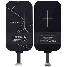 Nillkin Qi Empfänger USB C, dünn Wireless Charging Qi Receiver, Type C Induktions Ladegerät für Galaxy A53, A52, A32, M52, Xiaomi Redmi Note 11/10 5G und Andere Type-C Android-Handy