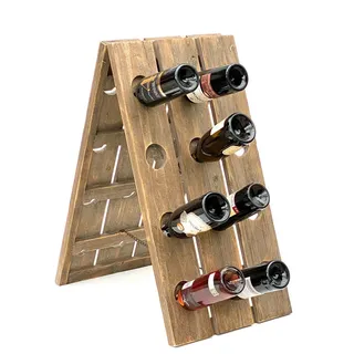 DanDiBo Weinregal Rüttelbrett für 24 Flaschen Holz 96171 , Rot , 60x75x40 cm , Weinregale