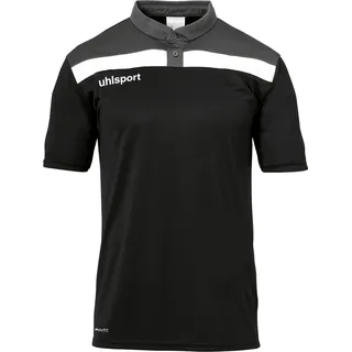 Uhlsport Offense 23 Poloshirt Kinder - Schwarz / Anthrazit / Weiß - Schwarz