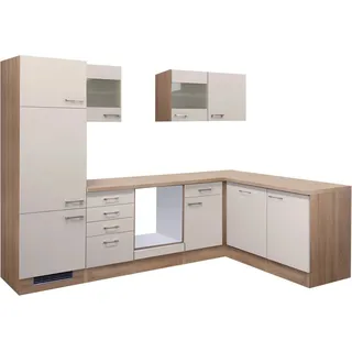 Flex-Well Exclusiv Winkelküche Orlando 280 cm ohne E-Geräte Kaschmir Glanz