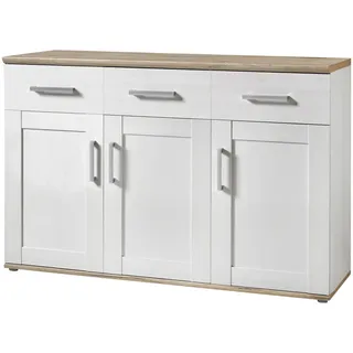 HBZ MEBLE Sideboard Romance 140 x 88 x 45 cm Sibiu Lärche/San Remo hell