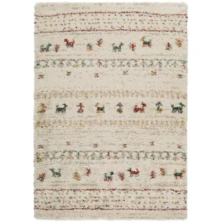 benuta Hochflorteppich Gobi Beige 120x170 cm , Textil , Rauten , Rechteckig , 120x170 cm , Oeko-Tex® Standard 100 , wasserabweisend , Teppiche und Böden, Teppiche, Hochflorteppiche & Shaggys