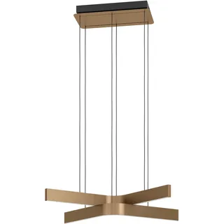 EGLO Hängeleuchte "FOLCINO-Z Pendellampe - Alu, Stahl - LED - 2X18W - IP20", bronze, schwarz, 2, H: 110cm, 1 Stk., Leuchten, Hängelampe, Deckenlampe, Wohnzimmer, Esszimmer, L64 x B43,5 x H110 cm, Hängeleuchte