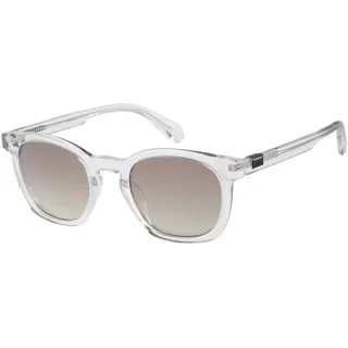 Sonnenbrille SUPERDRY "Modell 996091", Herren, transparent, transparent, Sonnenbrillen Sonnenbrille, Form Rund, Logoschriftzug auf Bügel, Kunststofffassung