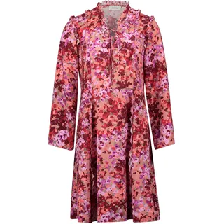Volantkleid CARTOON "Volantkleid mit Rüschen", Damen, Gr. 38, EURO, pink (violett, rot), Obermaterial: 85% Viskose CV. 15% Polyamid PA., Kleider Volantkleid