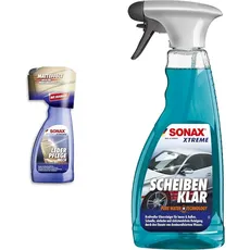 SONAX XTREME LederPflegeMilch (500 ml) & XTREME ScheibenKlar - Pure Water Technology (500 ml)