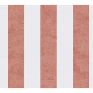 A.S. Création Vliestapete Streifen 10,05 m x 0,53 m Creme/Rot 770786