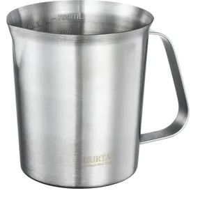 CURTA 18/8 Edelstahl-Messbecher mit Griff und Ausguss, 700 ml (3 Tassen 24oz)