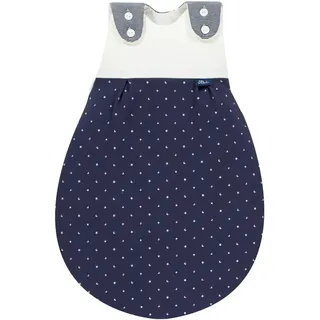 Alvi Baby-Mäxchen Außensack Baumwolle LaLeLu - Blau 74/80 | Baby Schlafsack mit 2.5 TOG aus Baumwolle für Sommer und Winter als Ganzjahresschlafsack für Kleinkinder