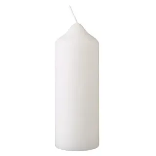 MP Stumpenkerzen, Brennlicht für ein schönes Ambiente, Format: 200 x 68 mm, 1 Stück, weiß