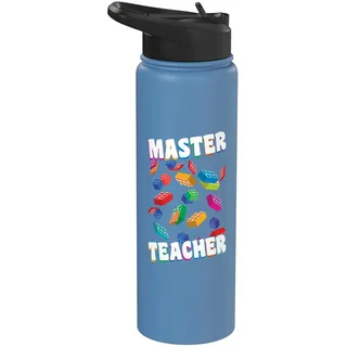 Meisterlehrer Lustiger Blockbauziegelbauer Stainless Steel Insulated Water Bottle