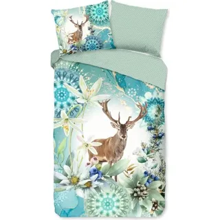 HIP Bettbezug "Mandalas, Blumen und ein Hirsch" - multi - (240x200/220 cm) - Baumwolle Satin - Bunt