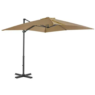 vidaXL Ampelschirm 250 x 250 cm taupe