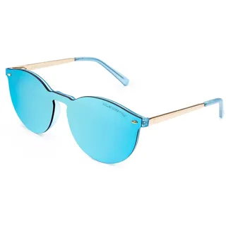 CLANDESTINE - Sonnenbrille Loop 3 Blue - Blaue Nylon Gläser und Stahlrahmen - Sonnenbrille für Männer und Damen - Mit Smart Vision Technology - Bessere Sicht und Geringere Blendung