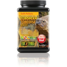 Exo Terra Soft Pellets, weiche Pelletes für Reptilien, Alleinfutter für Reptilien, für erwachsene europäische Landschildkröten, 570g