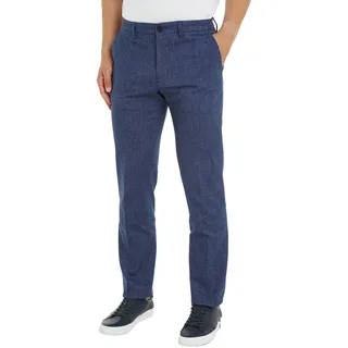 Tommy Hilfiger Herren Hose Chino, Blau (Faded Indigo), 32W / 34L
