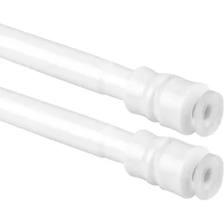 Klemmstange Weiß Ø10 mm 2er Pack 25-40 cm – ausziehbare Spannstange ohne Bohren, Schraubtechnik, für Scheiben- und Bistrogardinen
