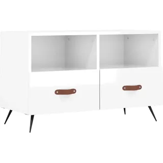 vidaXL TV-Schrank 80x36x50 cm Hochglanz-Weiß Holzwerkstoff